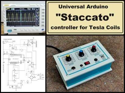 Universal Arduino Staccato controller for SSTC and VTCC Tesla Coils